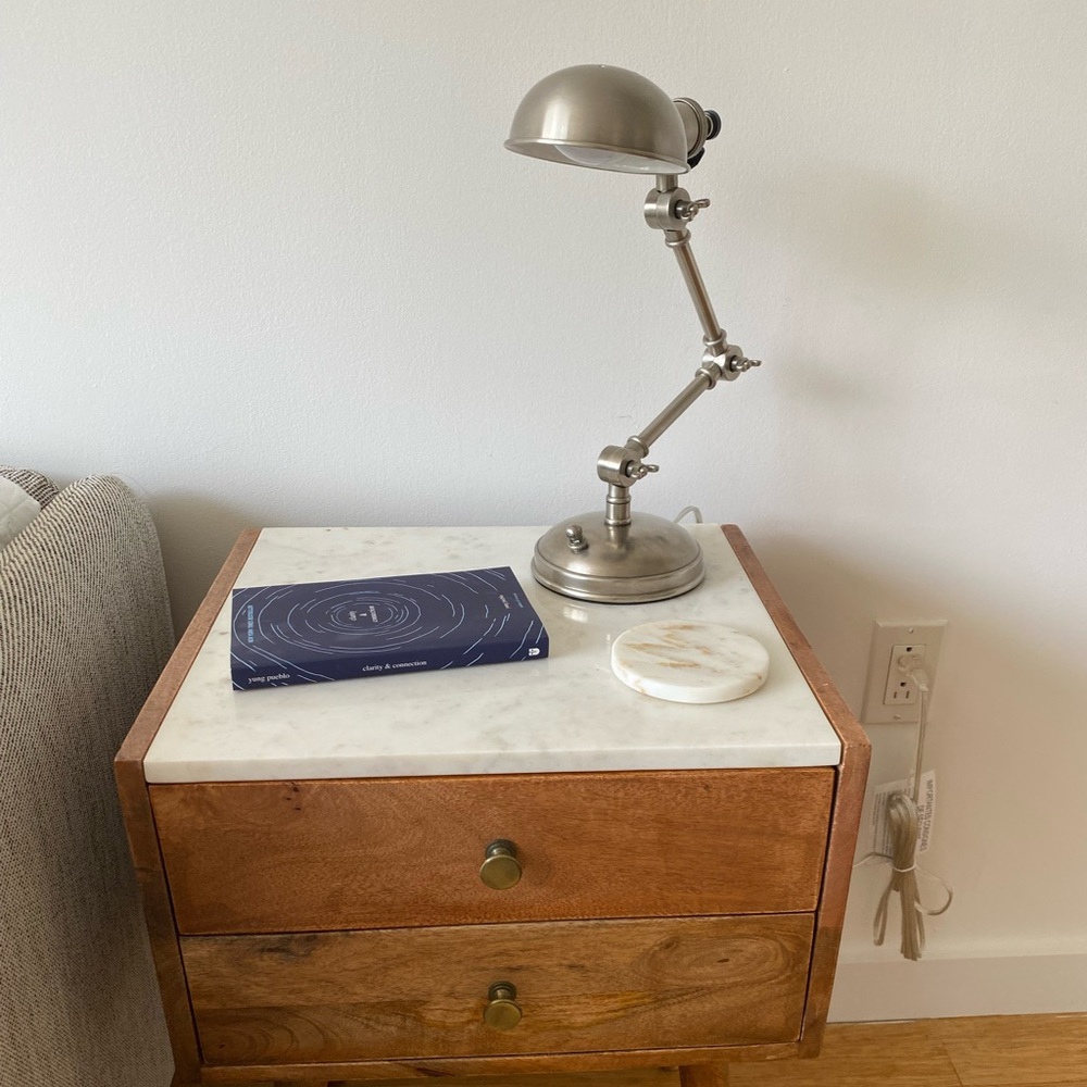 Antique Nickel Task Table Lamp